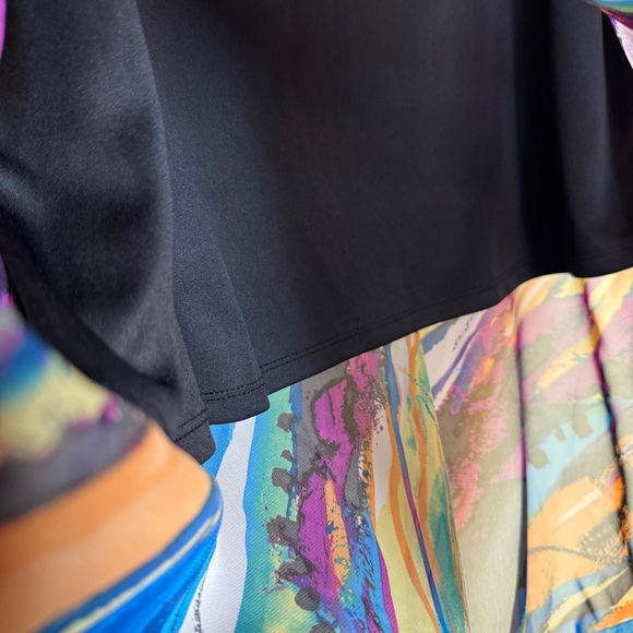 Y2K Abstract Maxi Skirt Colorful Retro - Picture 3 of 4